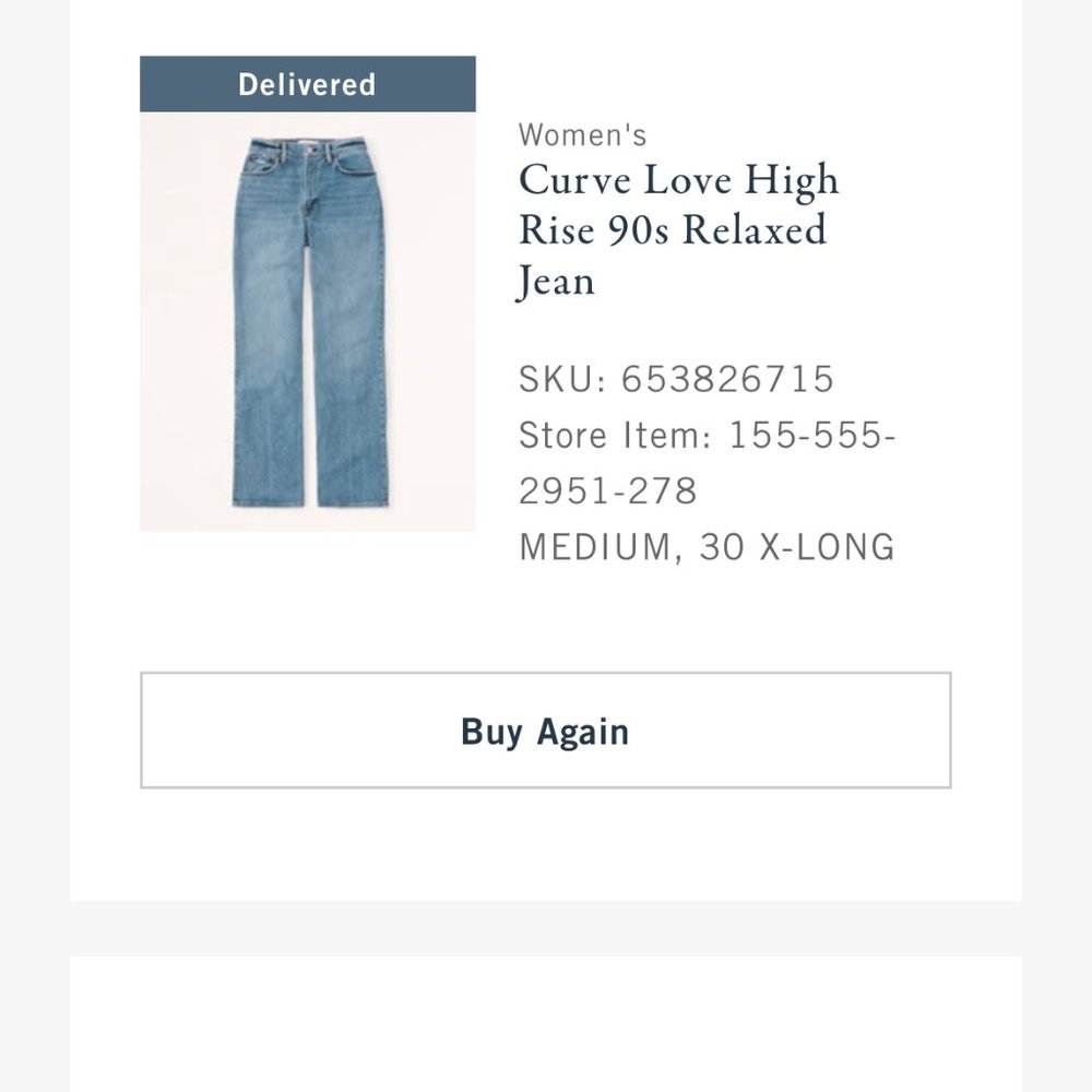 Curve Love High Rise 90s Relaxed Jean -  - Size 30 Long